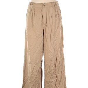 Madewell Tan Pleated Wide Leg Trouser High-Waisted